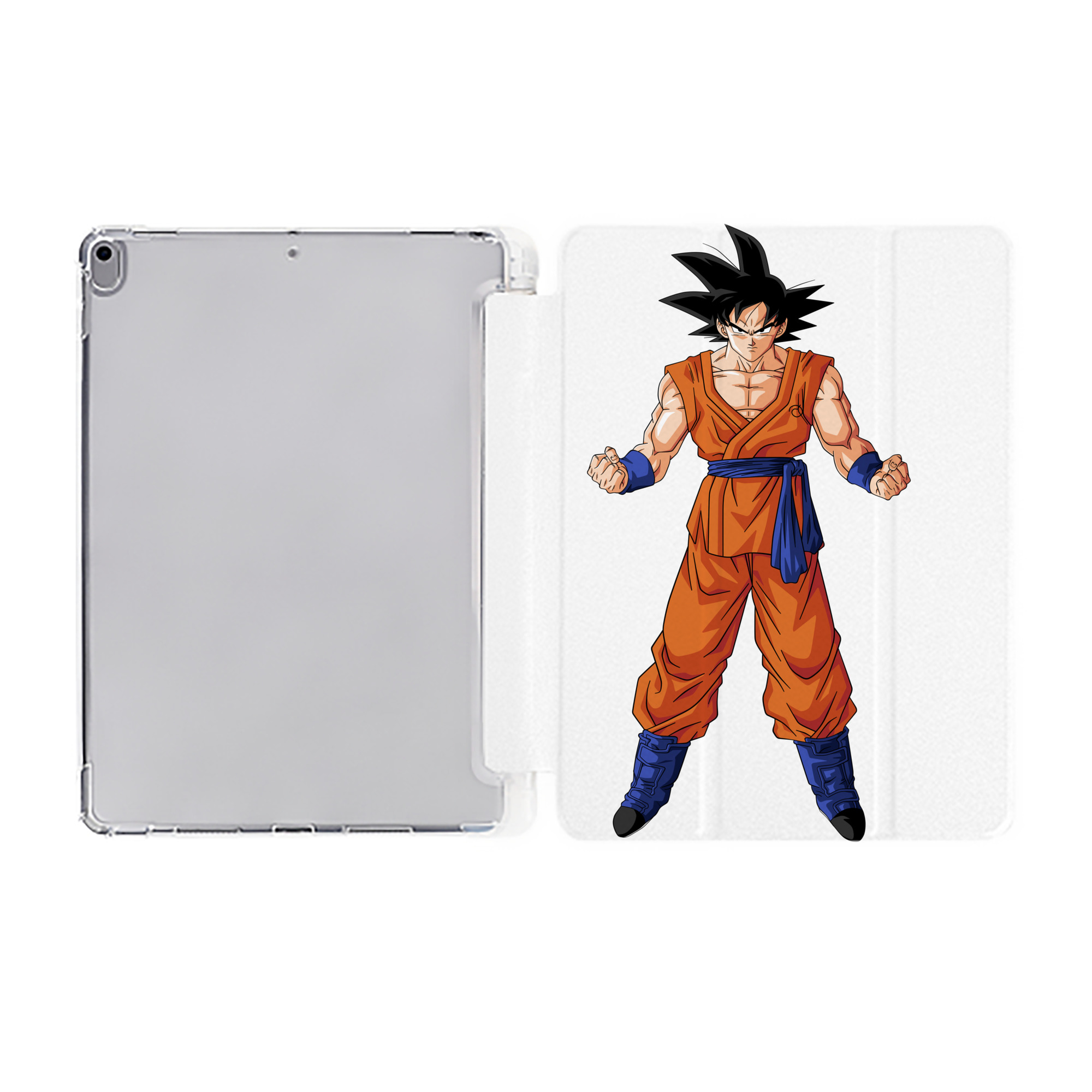 （画像用） ドラゴンボール 孫悟空（そん ごくう）Son Goku カカロット DRAGON BALL Kakarotto IPad ケース ペン収納付き 三つ折りスタンド PUレザー×シリコン 対応機種9.5/10.5/10.9インチ
